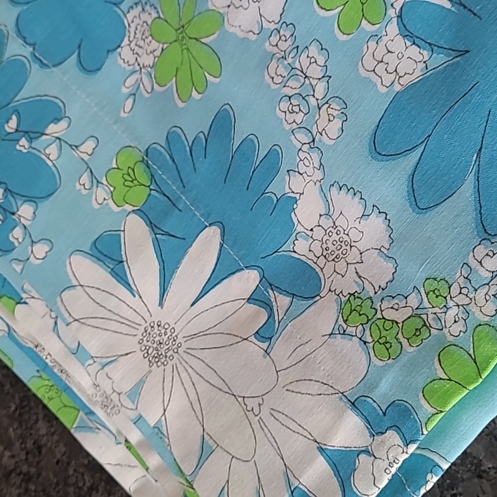 Vintage "Hippy Mod Floral" Monticello Full Flat Sheet - Picture 2 of 5